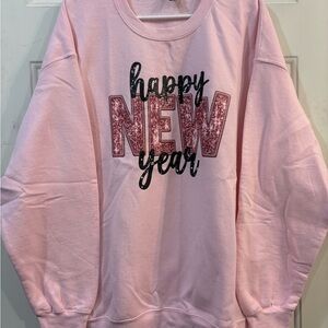 Cozy Pink 'Happy New Year' Women's Sweater